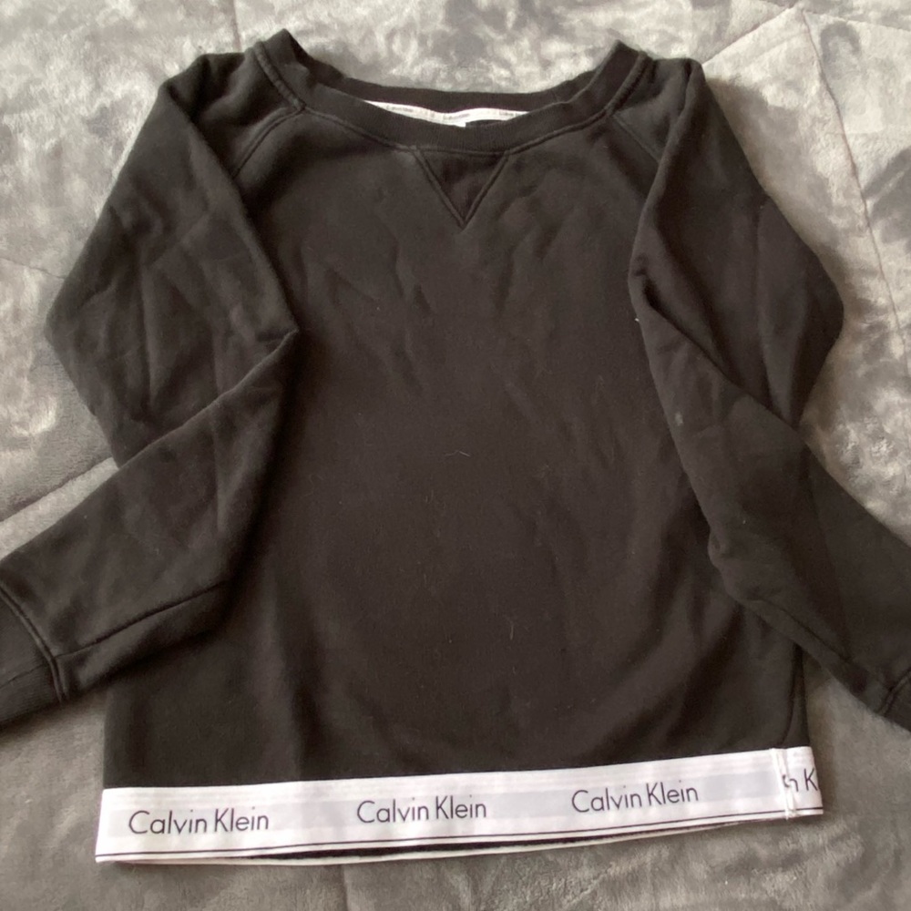 Black Calvin Crewneck